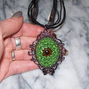 Turtle Shell Eye Pendant Necklace